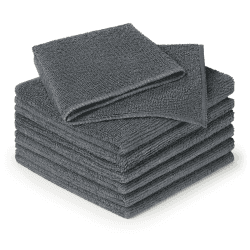 Blumtal 6er Set Mikrofasertücher 30x40 cm Lappen - Geschirrtücher Anthrazit - Microfasertücher Putzlappen Waschbar bei 60°C - Reinigungstücher Fensterputztücher - Premium Putztücher Allzwecktücher