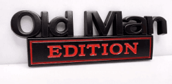 3D Old Man Edition Auto Aufkleber Metall Logo Emblem Sticker Rentner