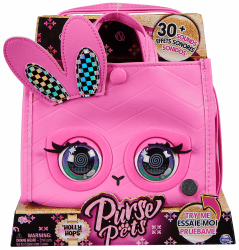 Purse Pets Totes Taschen Häschen Holly Hops - interaktive Tiertasche mit 30+ Geräuschen, Reaktionen, Blinzeln und Musik, Umhängetasche und Spielzeug in einem, ab 4 Jahren