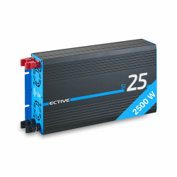 ECTIVE - Wechselrichter 12V auf 230V SI25-2500W Reine Sinuswelle - Offgrid-Spannungswandler DC/AC Strom mit USB, Überlast- & Überhitzungsschutz - Inverter Stromwandler für Haushaltsgeräte & Camping