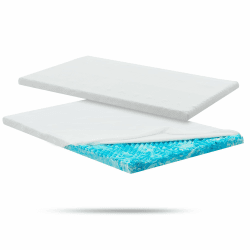 Juskys Topper 90x200 cm aus Memoryschaum, 7-Zonen orthopädisch & atmungsaktiv, 7cm Höhe, H2 - H3, Bezug waschbar Matratzentopper Matratzenauflage White