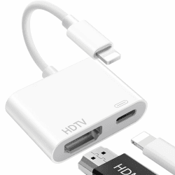 Lightning HDMI Adapter,【Apple MFI Zertifiziert】 Lightning auf HDMI, i-Phone H-DMI Adapter, A-dapter L-ightning auf H-DMI