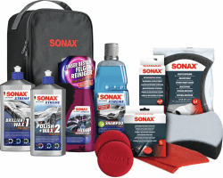 SONAX XTREME Autopflege Set inkl. Tasche (8-teilig); Autoreinigungs- & Pflegeset für den Fahrzeug-Außenbereich (Lack & Felgen) | Art-Nr. 07615410