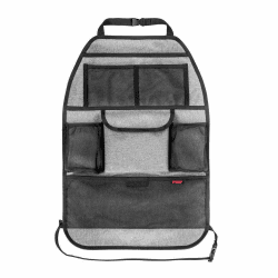 reer Autorücksitz-Organizer TravelKid Tidy, schmutzabweisend, viele Taschen, für alle Autositze, auch Sportsitze, grau