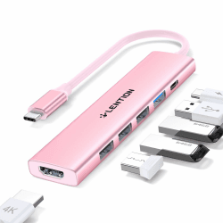 USB C Hub mit 100W PD Aufladung, 4K HDMI, USB 3.0 & 2.0 Adapter auf HDMI, Kompatibel 2024-2016 Neues MacBook Air/Pro, Neues Mac Air, iPhone 16/15 Plus Pro Max, Thunderbolt 3/4