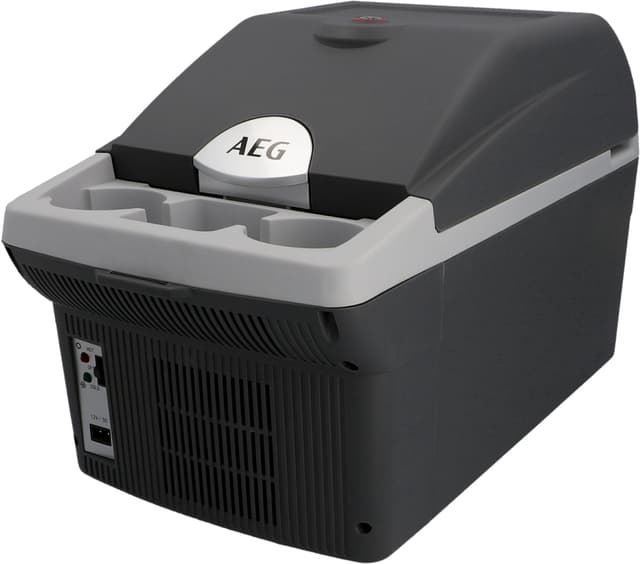 AEG Automotive Board-Bar BK 16 Thermoelektrische Kühl- und Warmhaltebox 16 Liter, 12 Volt für Auto und Steckdose, anschnallbar im PKW