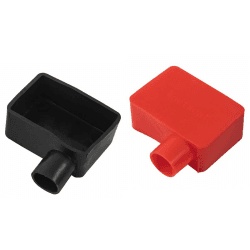 Batteriepolabdeckung, Auto Batterie Polabdeckung Batterieklemmen PVC Gummi Batterie Klemmenabdeckung Positiv und negativ Anschlussabdeckung Isolierung Schutzkappen, Schwarz+Rot