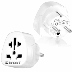 LENCENT 2X Universal Reise Adapter Deutschland DE Steckdose für ausländischer Stecker z.B. UK England, USA Amerika, China, Australien, Japan, u.v.m, Reisestecker Stromadapter 10A 2500W