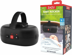 ZAZU Robby Kinderwagenschaukler - Automat. Babywippe, Verstellbare Stärke, 40-Min Timer, Babyschreisensor, USB-C wiederaufladbar, Wasserfest, Universell für Kinderwagen & Buggy (Schwarz.)