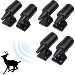 Auto Deer Warnung,6Pcs Ultraschall Wildlife Warning Wildwarner für Auto Ultrasonic Whistle Wild Alert Wild Whistle Car Alert Whistle Deer Whistle Ultrasonic Sound Angetrieben Tierpfeife ​Schwarz