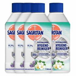 Sagrotan Waschmaschinen Hygiene-Reiniger Frühlingsfrische – Maschinenreiniger für eine hygienische Waschmaschine – 4 x 250 ml