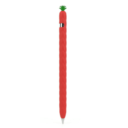 BEYEE Federmäppchen Silikon Weiche Schutzhülle Zubehör (niedliches Obstform-Design) Kompatibel mit Apple Pencil 1. Generation (rot)