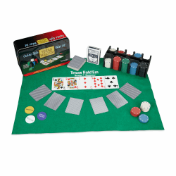 🎲🎰 Relaxdays Pokerset, 200 Chips, Spielmatte 🃏 Casino-Feeling Profi Pokerspiel