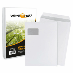 💌 100x C4 Versandtaschen mit Fenster Briefumschläge 📦