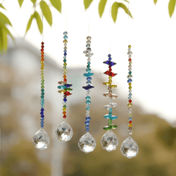 🌞 ToBeIT 12pcs Kristall Sonnenfänger Zaubert Lichtreflexe Dekoanhänger selber basteln (A) 🌈