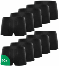 Kemes Boxershorts Herren 10er Pack Schwarz Baumwolle Unterhosen 😎