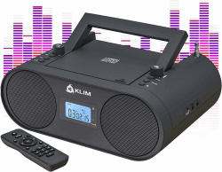 KLIM Boombox B4 Radio mit CD Player + AM/FM Radio, MP3, Bluetooth, AUX, USB