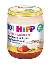 🍓🍎🥣 HiPP Erdbeere in Apfel-Joghurt-Müesli, 6er Pack (6 x 160 g) - Bio-Qualität!
