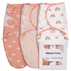 👶🌟 GLLQUEN BABY Swaddles Pucksack Baby 0-3 Monate 100% Bio-Baumwolle