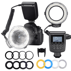 📸 Neewer 48 Makro LED Ringblitzleuchte Set für Canon/Nikon/Panasonic/Olympus/Pentax SLR Kamera