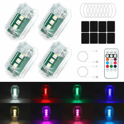 Sonderangebot: 4 Stück Strobe Drone Light mit Fernbedienung und 8 Farben LED-Blitzlicht