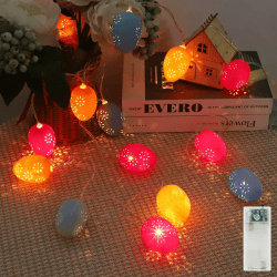 🐣 Liyade Lichterkette Ostern, 10 LED Eier Lichterkette Timer Batterie, 1.65M Ostern Deko Lichterketten 🌷