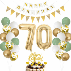 70. Geburtstag Deko Salbeigrüne 🎈 Luftballon 70. Geburtstag Männer Frau