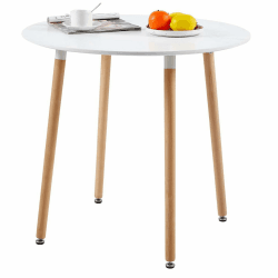 H.J WeDoo MDF Runder Esstisch Buchenholz Esszimmer Tisch Küchentisch Holztisch 🪑