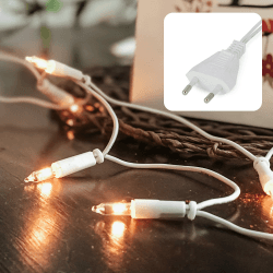 HELLUM Lichterkette innen 20er, 2,85m 🌟 mini Lichterkette mit Stecker 🌲 Fenster Deko mit klare warme Birnen
