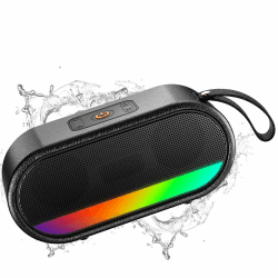 🔊 Bluetooth 5.3 Tragbarer Musikbox mit LED-Atem Licht und Freisprechfunktion