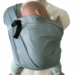 👶🌞 Minimonkey - Babytrage Mini Sling grün für Neugeborene ab der Geburt (0-2 Jahre)