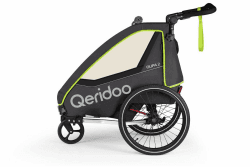 🚴 Qeridoo Fahrradanhänger QUPA 2 Lime 🍃🌿