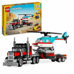 LEGO Creator 3in1 Tieflader mit Hubschrauber - Fahrzeuge-Set 🚚🚁🏎️
