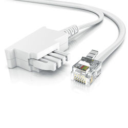 CSL - 6m Telefonkabel TAE-F auf RJ11 Stecker weiß 📞