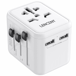 LENCENT Internationaler Reiseadapter mit UK/USA/EU/AUS-Stecker 🌍🔌