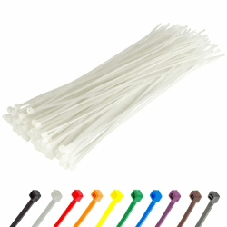 🔗 Gocableties Kabelbinder 100 Stück Weiß/Naturfarben Transparent, 300 mm x 4,8 mm