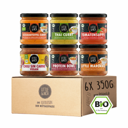 🌿 Little Lunch Bio Vegane Lieblinge Box, Kennenlernbox, Suppen, Eintöpfe, Fertiggerichte, 6 x 350g 🍲