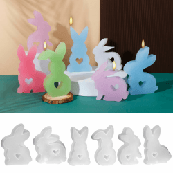YAOZUP Silikonform Ostern, 6 Stück 🐰🕯️