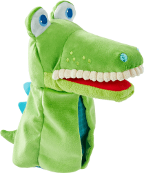 🐊 HABA 306255 - Handpuppe Allesfresser Kroko 🎭 Spielzeug für Kinder ab 1,5 Jahren!