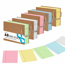 Koogel A8 Karteikarten mit 5 Farben für effizientes Lernen 📚
