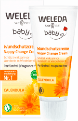 WELEDA Bio Baby Calendula Wundschutzcreme parfümfrei 🌼- Naturkosmetik Wundsalbe/Babycreme für den Schutz empfindlicher Haut im Windelbereich