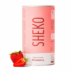 🌟SHEKO Balance Shake Erdbeere - 21 Cremige Mahlzeitenersatz Shakes zum Abnehmen🌟
