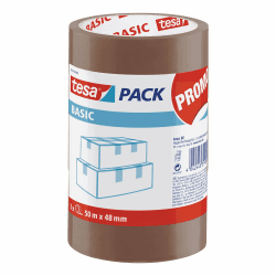 🔖 Sonderangebot: tesa Basic Pack Verpackungsklebeband, 3 Stück, Braun 📦