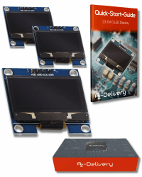 🌟 Angebot: AZDelivery 3 x 1,3 Zoll OLED Display I2C SSH1106 Chip 128 x 64 Pixel 🌟