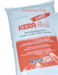 🎨 KERAflott Reliefgießpulver weiß 5 kg Sack, Erwachsene 🌟