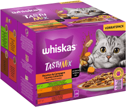 🐱🍽️ Whiskas 1+ Katzenfutter Tasty Mix Country Collection in Sauce, 24x85g (2 Packungen) 🐱🍲