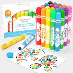 Shuttle Art 20 Farbige Dot Marker Set für Kinder 🎨
