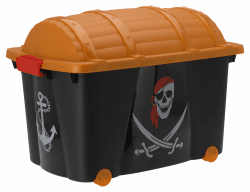 🦜 Spetebo Aufbewahrungsbox für Jungen mit 57 Liter Volumen - Piratenbox 🏴‍☠️