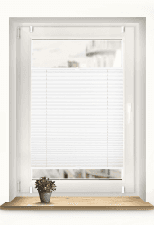 🏡 Sonello Plissee Klemmfix ohne Bohren 80cm x 120cm Weiß Faltrollo Plisseerollo Jalousie