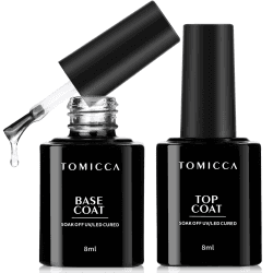 TOMICCA Base Coat Top Coat Gel UV Set - Für langanhaltende Gelnägel! 💅🌟